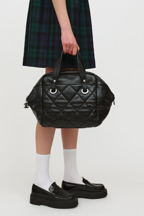 Chanel Black Paris Biarritz Bowler Bag