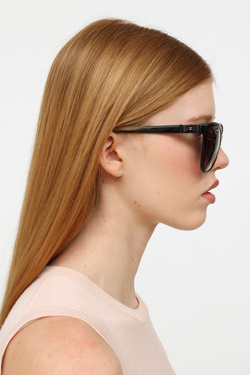 Chanel 5281 Black Cateye Sunglasses