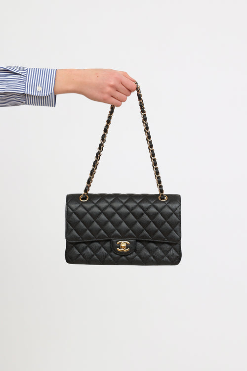 Chanel Black Caviar Medium Double Flap Bag