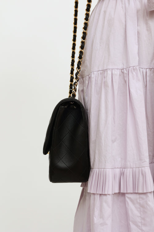 Chanel 2009 Black Quited Classic Flap Jumbo Bag