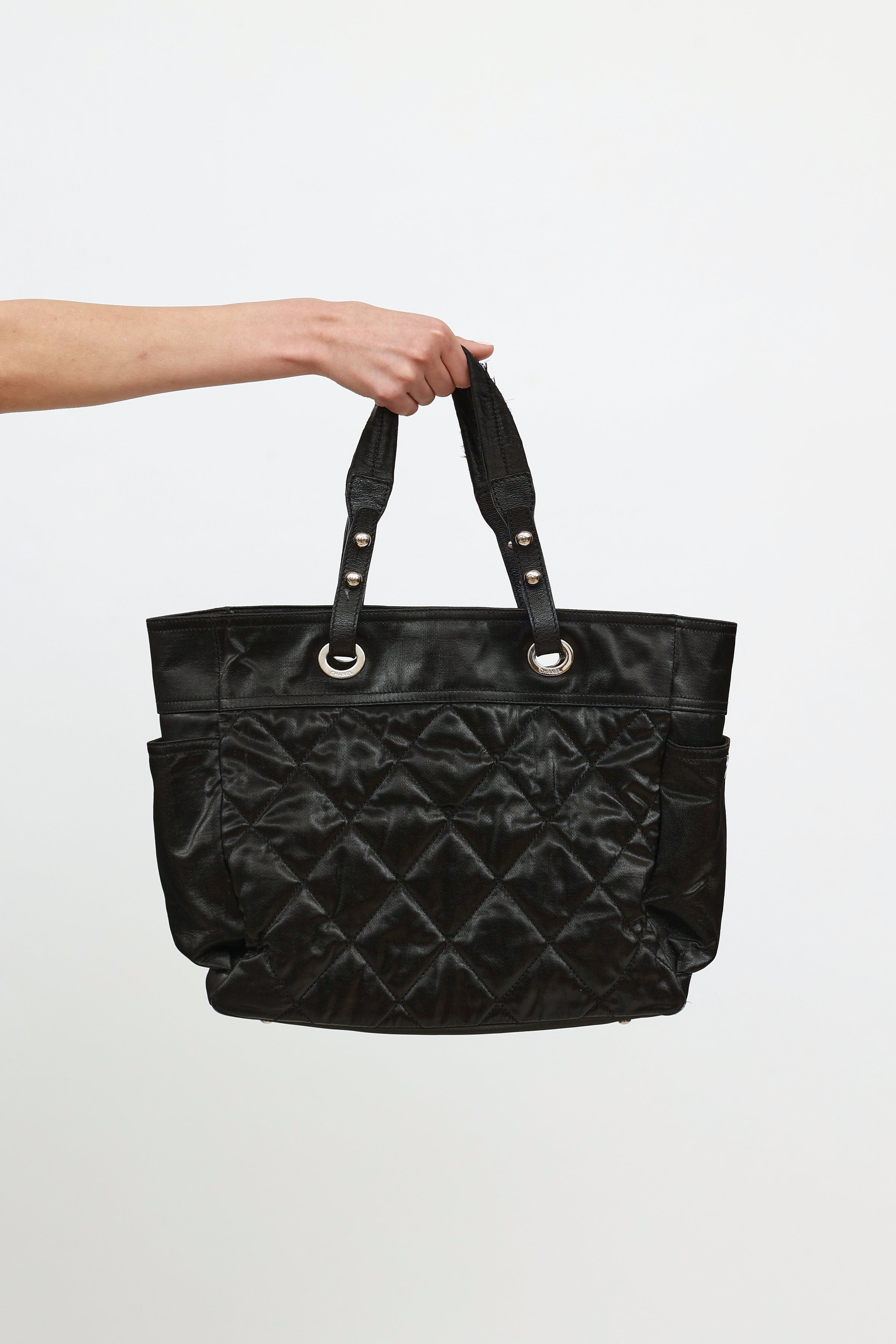 Chanel // Black Quilted Nylon Biarritz Tote Bag – VSP Consignment