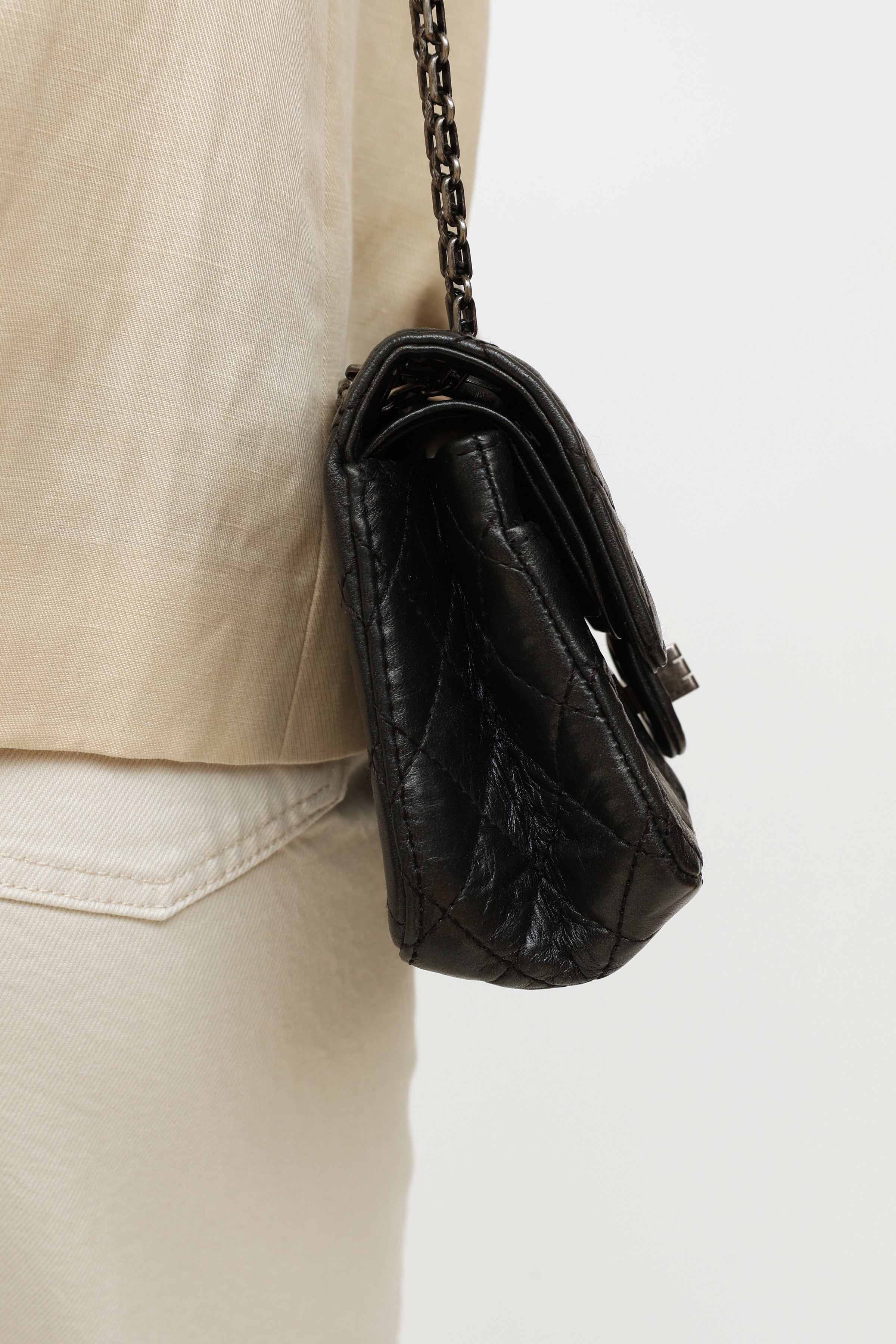 Chanel // Black Loose Ribbed Knit Tights – VSP Consignment