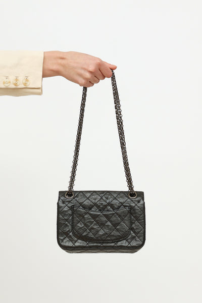 Chanel Black Patent Leather and Lace Medium Classic Single Flap Silver Hardware, 2010-2011, Womens Handbag