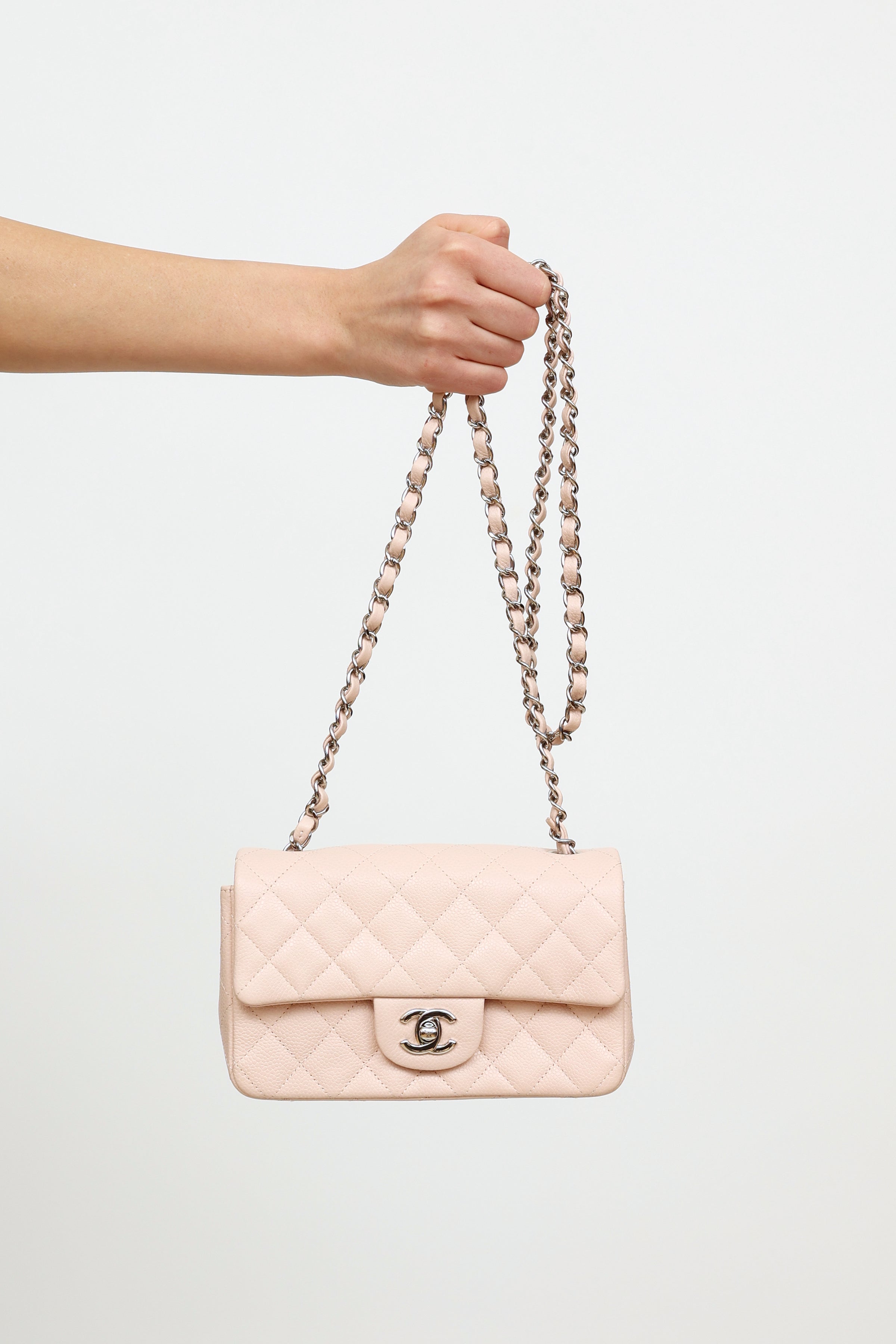 CHANEL CLASSIC FLAP DUSTY PINK BAG
