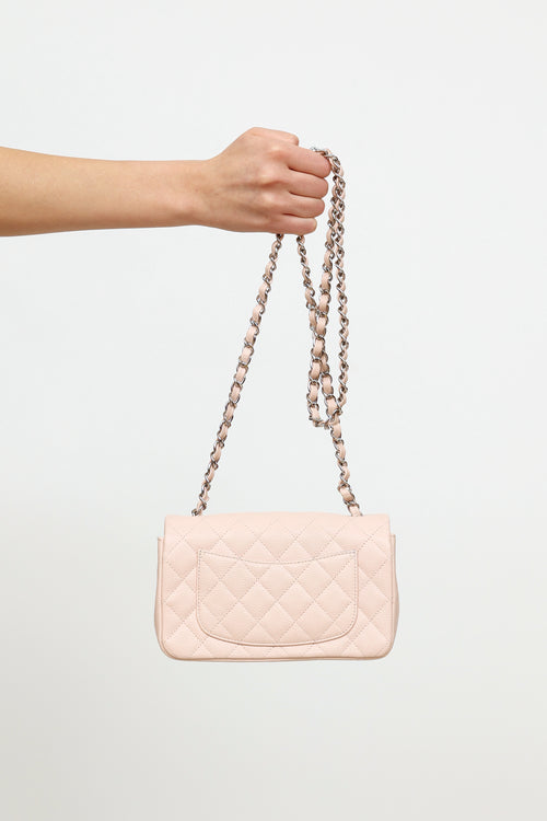 Chanel 2013 Light Pink Caviar Rectangle Classic Bag