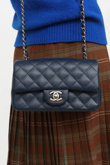 Chanel Navy Caviar Classic Flap Shoulder Bag