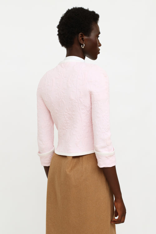 Chanel 2013 Pink Embossed Jacket