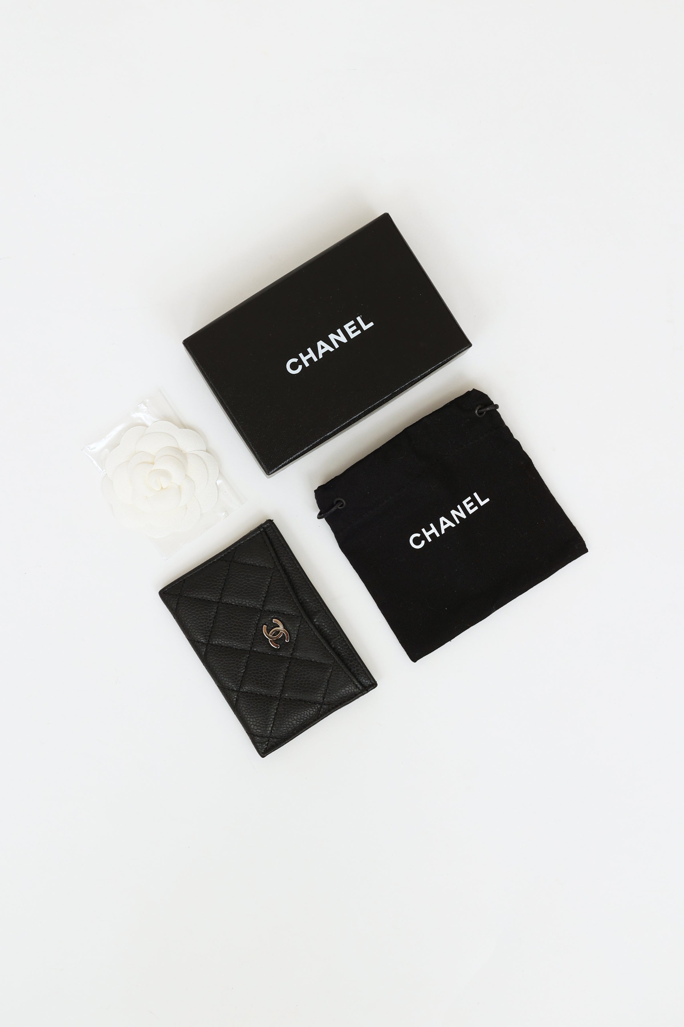 Chanel Black Quilted Caviar CC Card Holder Strass And Silver Hardware, 2022  Available For Immediate Sale At Sotheby's