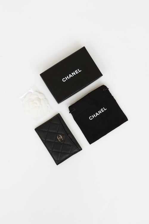 Chanel Black Caviar CC Card Holder