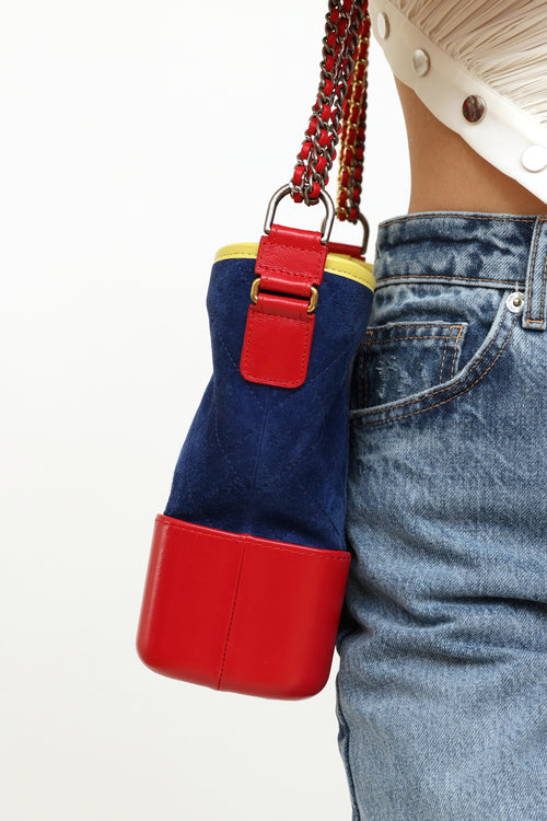 Chanel 2017 Blue & Red Medium Gabrielle Bag