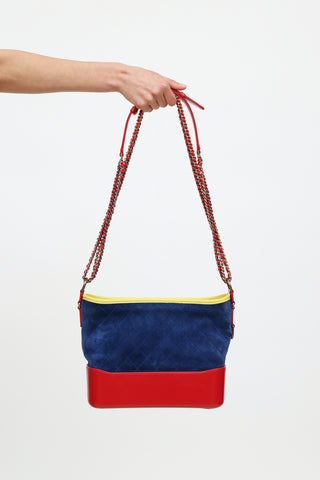 Chanel 2017 Blue & Red Medium Gabrielle Bag
