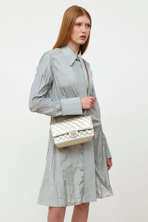 Chanel Gold Lambskin Reissue Double Flap Bag