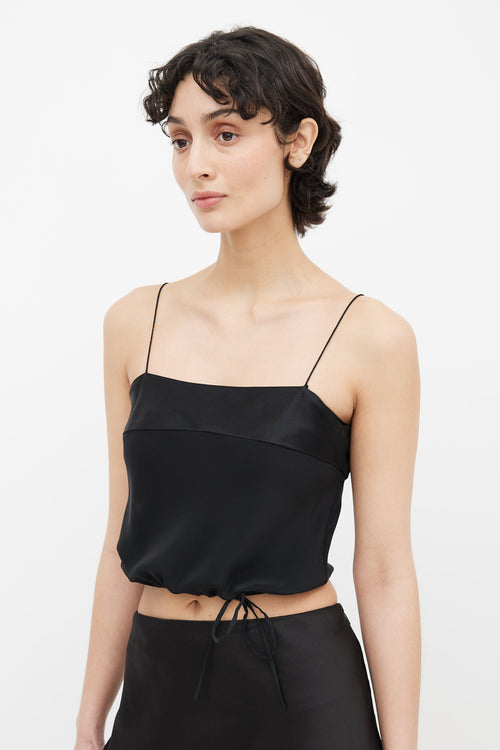 Chloé Black Shoulder Strap Cropped Top