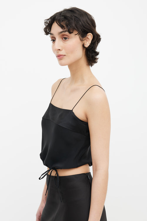 Chloé Black Shoulder Strap Cropped Top