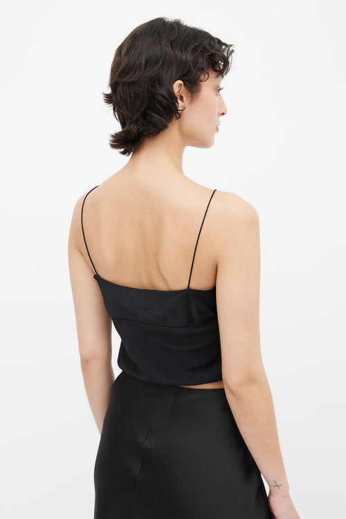 Chloé Black Shoulder Strap Cropped Top