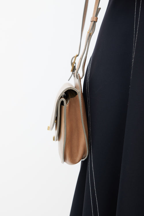 Chloé Pre-Fall 2015 Beige Leather Georgia Mini Shoulder Bag