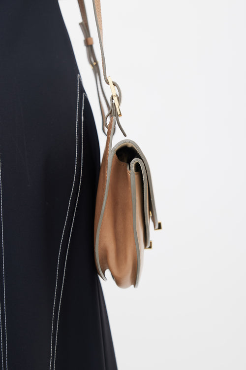 Chloé Pre-Fall 2015 Beige Leather Georgia Mini Shoulder Bag