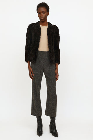 Chloe Dark Brown Vintage Fur Jacket
