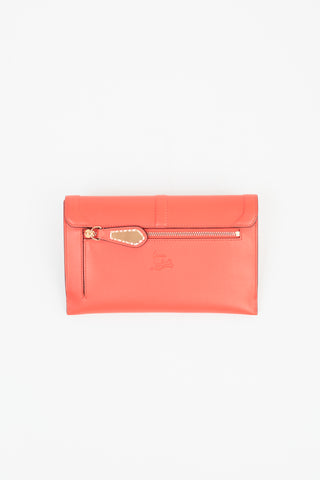 Christian Louboutin Bright Red Leather Embellished Wallet
