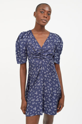Ciao Lucia Navy & White Floral Print Dress