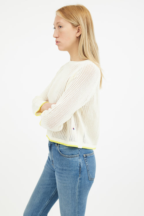 Clare V. Cream Long Sleeve Sweater