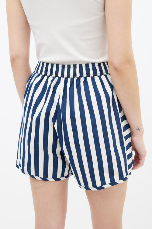 Clare V. Navy & White Stripe Short