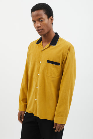 Cobra S.C. Mustard & Black Long Sleeve Corduroy Shirt