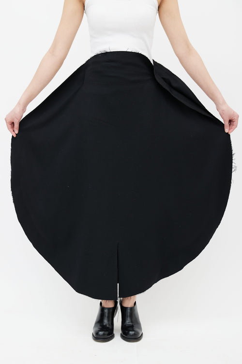 Comme des Garçons Black Circle Cut Midi Skirt