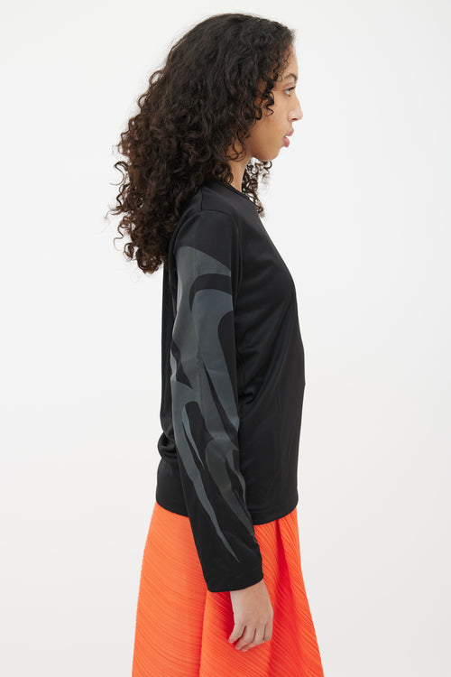 Comme des Garçons X Nike Black Logo Sleeve Athletic Top
