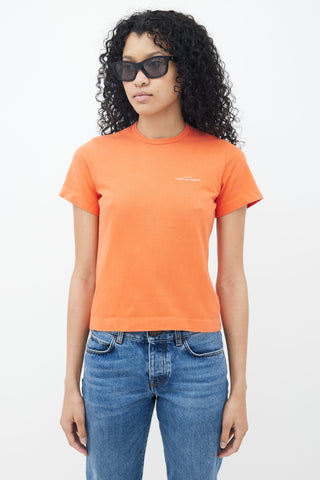 Comme des Garçons FW 2000 Orange Tricot Logo T-Shirt