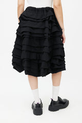 Comme des Garçons F/W 2016 Black Tiered Ruffle Short
