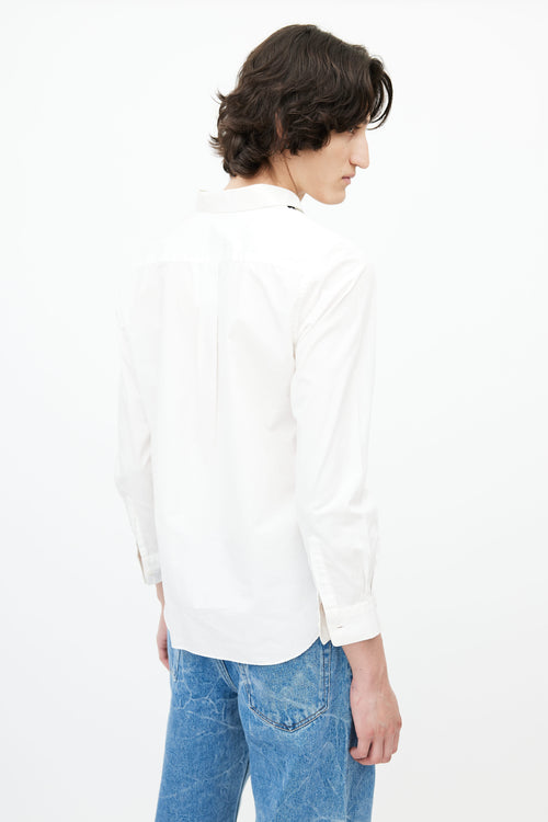 Comme des Garçons x Jupe White Embroidered Shirt