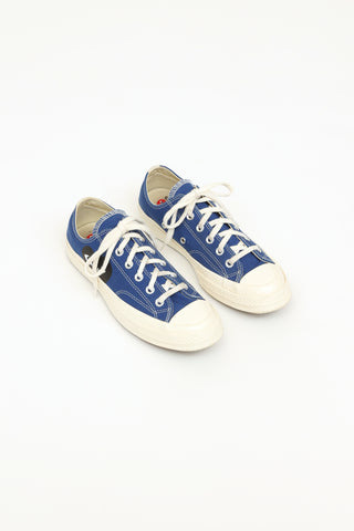 Comme des Garçons X Converse Blue & White Lowtop Sneaker