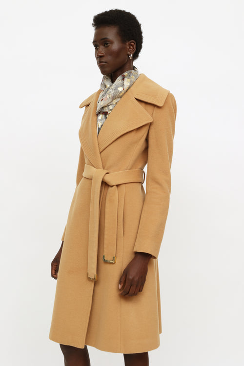 Diane von Furstenberg Brown Wool Blend Coat