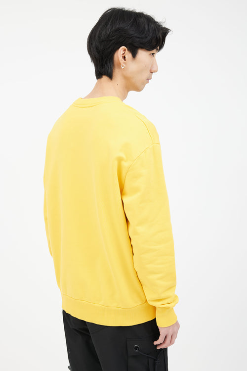 Diesel Yellow Embroidered Logo Sweatshirt