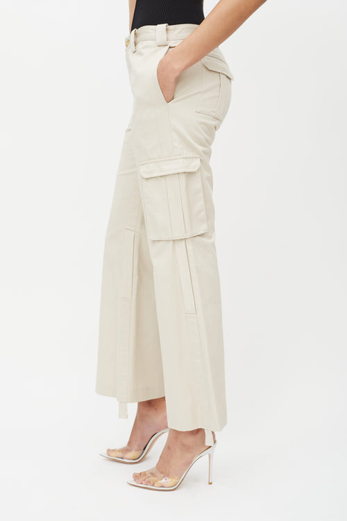 Dion Lee Cream Flare Cargo Pants