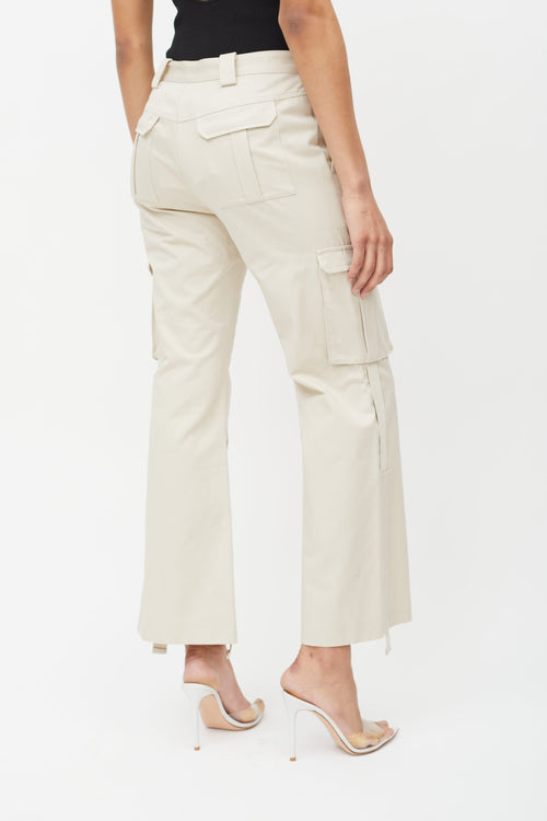 Dion Lee Cream Flare Cargo Pants