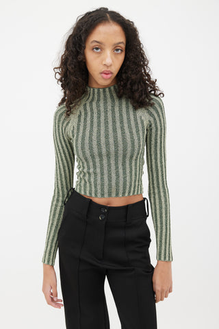 Dion Lee Green Twist Cut Out Back Top