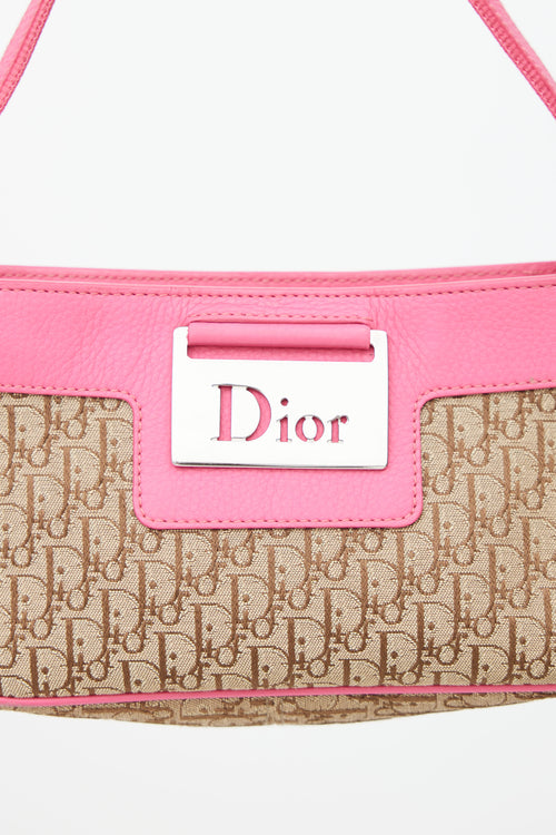 Dior 2005 Beige & Pink Diorissimo Pochette Bag