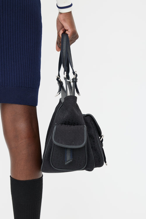 Dior Black Diorissimo Canvas Multi Pocket Shoulder Bag