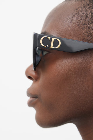 Dior Black Cat Eye 8071 Sunglasses