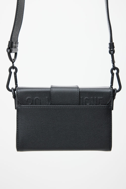 Dior Black Ultramatte 30 Montaigne Box Shoulder Bag