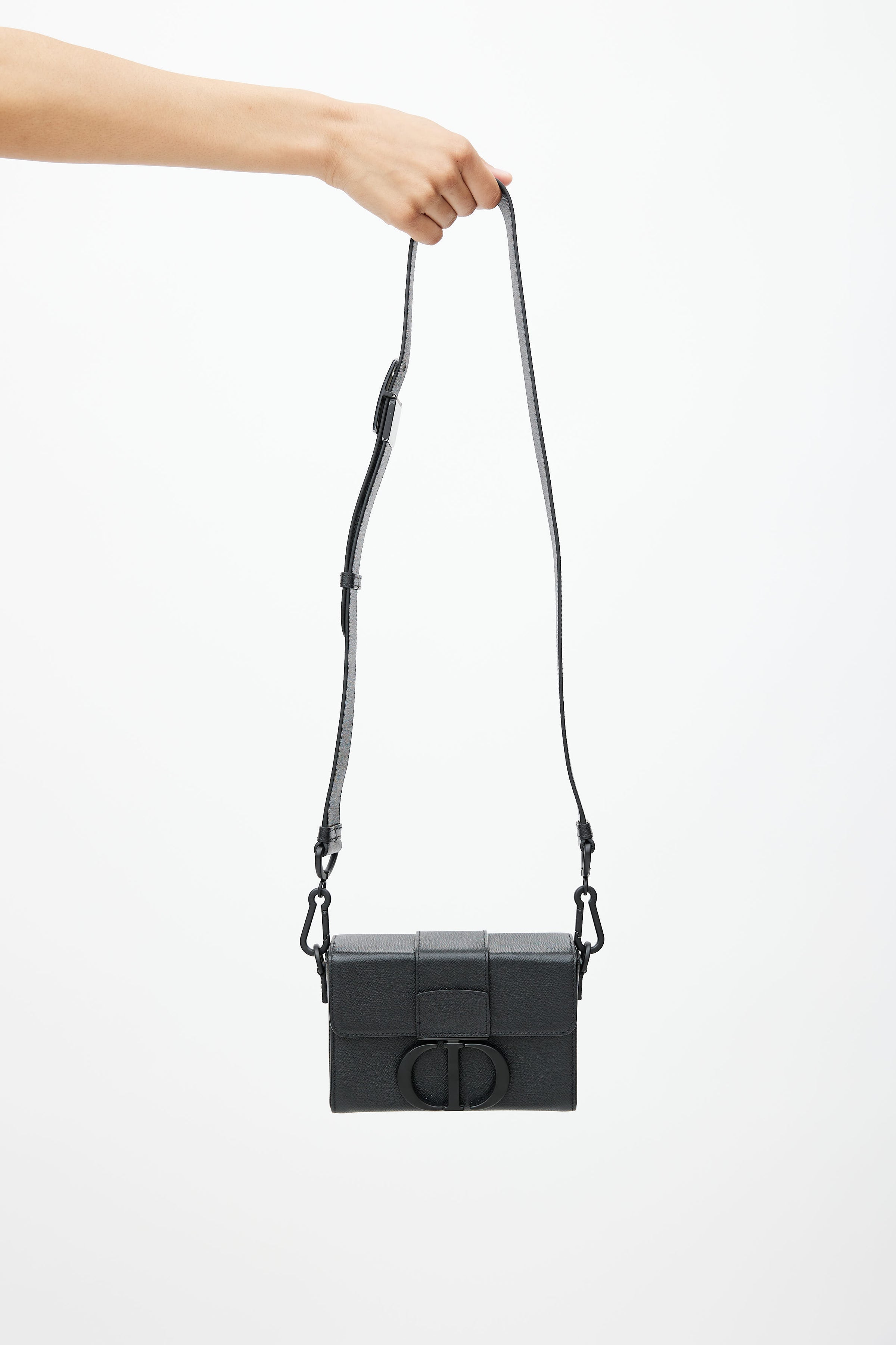 Dior 30 Montaigne Box Leather Shoulder Bag