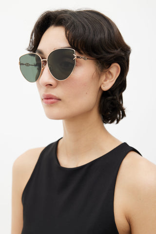 Dior Black & Rose Gold Metal DDB07 Sunglasses