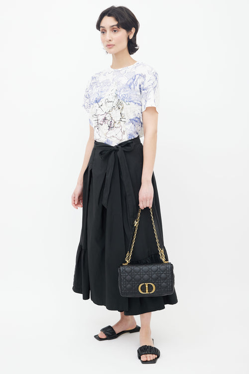 Dior Black Quilted Leather Caro Shoulder Bag