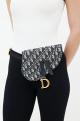 Dior Red Oblique Saddle Belt Bag Cloth Cloth ref.955681 - Joli Closet