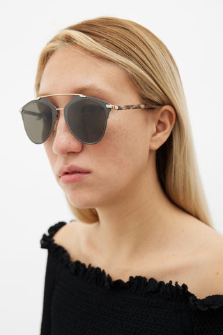 Dior Brown & Gold Tone Reflected Sunglasses