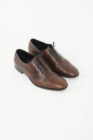 Dior Brown Leather Lace Up Oxford