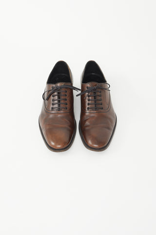 Dior Brown Leather Lace Up Oxford