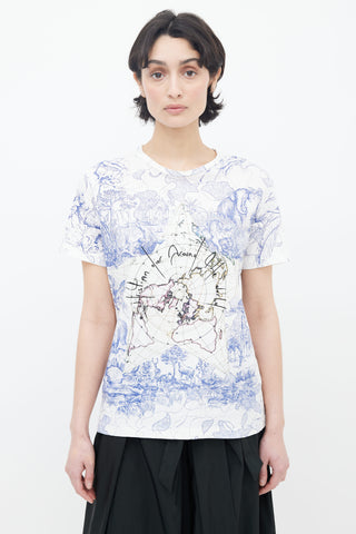 Dior Capsule 2020 White Graphic Print T-Shirt